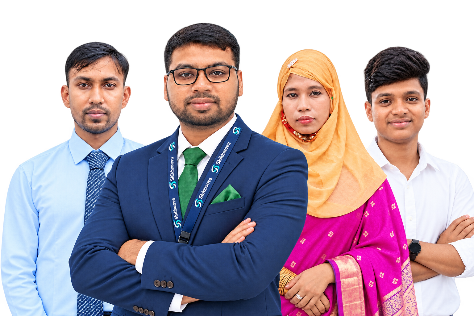 Shikhonova CareerHub Academy-এর টিম, মাঝে প্রতিষ্ঠাতা ও প্রধান নির্বাহী Bashit Afsan